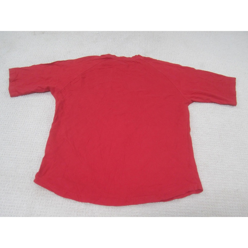 Vintage Anaheim Angels Shirt Mens Large Red MLB Baseball Raglan Tee 2000s - Picture 6 of 9